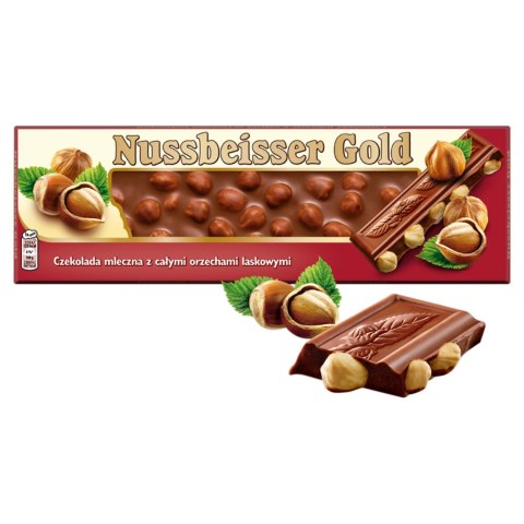 Nussbeisser czekolada mleczna z całymi orzechami laskowymi 220 g