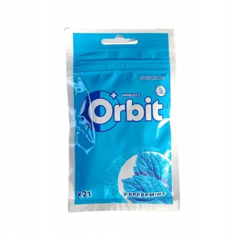 Orbit Peppermint Bezcukrowa guma do żucia 29 g (21 sztuk)