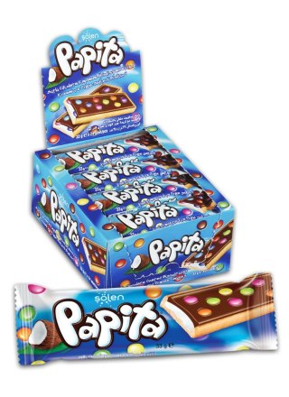 Papita Solen batoniki z kokosem i drażami 33 g x 24 szt