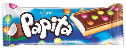 Papita Solen batoniki z kokosem i drażami 33 g x 24 szt