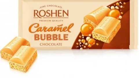 Roshen Bubble czekolada biała z karmelem 80 g