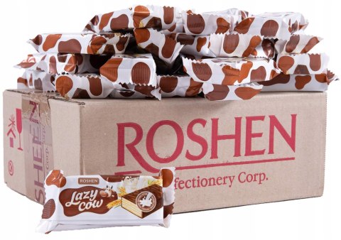 Roshen Wafelki Lazy Cow z nadzieniem mlecznym w polewie czekoladowej 1 kg