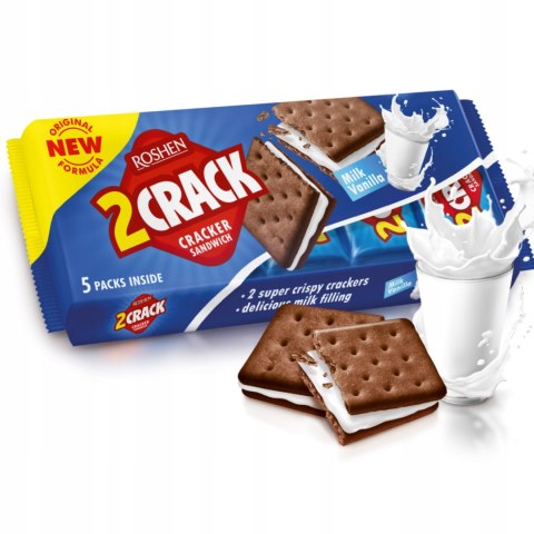 Roshen ciastka przekładane nadzieniem mlecznym o smaku waniliowym 190g