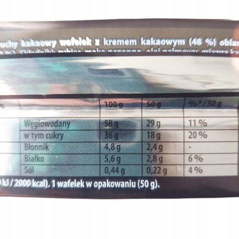 Wafelek Prince Polo Black XXL 45 g x 35 sztuk baton