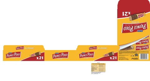 Wafle Prince Polo Classic 17,5g (opakowanie 21 szt.)