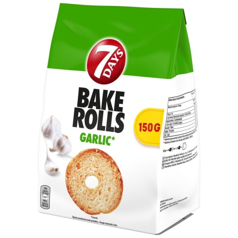 7 Days Bake Rolls Chrupki chlebowe z czosnkiem suszonym 150 g