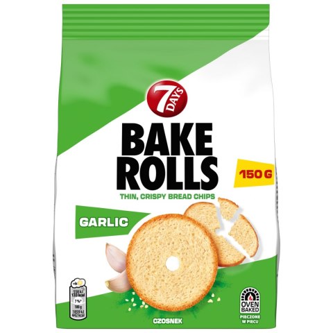 7 Days Bake Rolls Chrupki chlebowe z czosnkiem suszonym 150 g