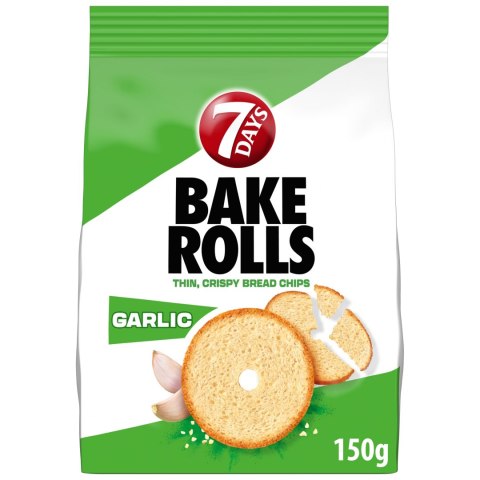 7 Days Bake Rolls Chrupki chlebowe z czosnkiem suszonym 150 g