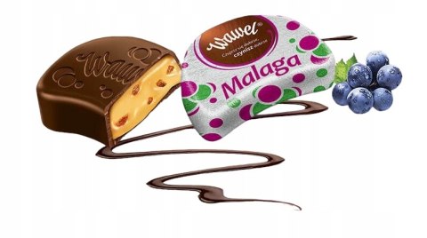 Wawel Malaga czekoladki deserowe z nadzieniem śmietankowo rodzynkowym 1 kg